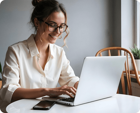 Vendor working on laptop